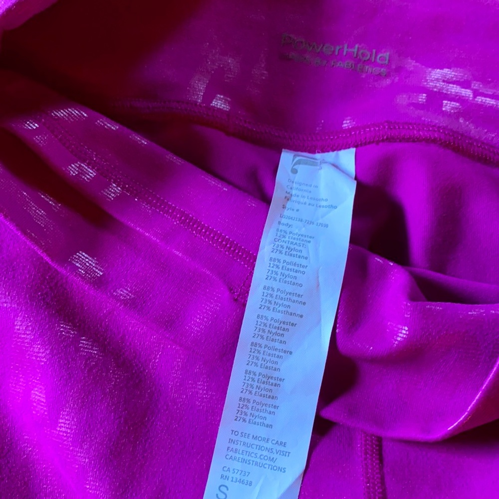 Fabletics Pink Powerhold Capris small - Picture 4 of 5